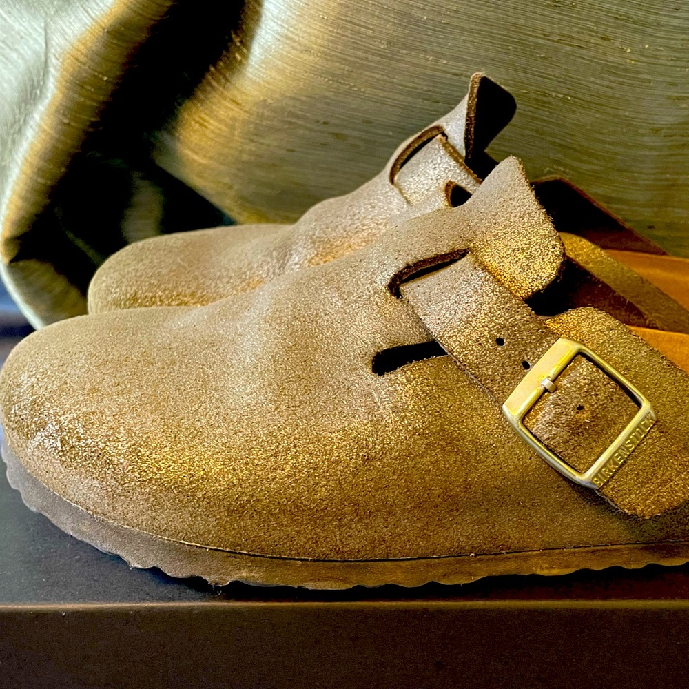 Women’s Boston Gold Taupe Birkenstock